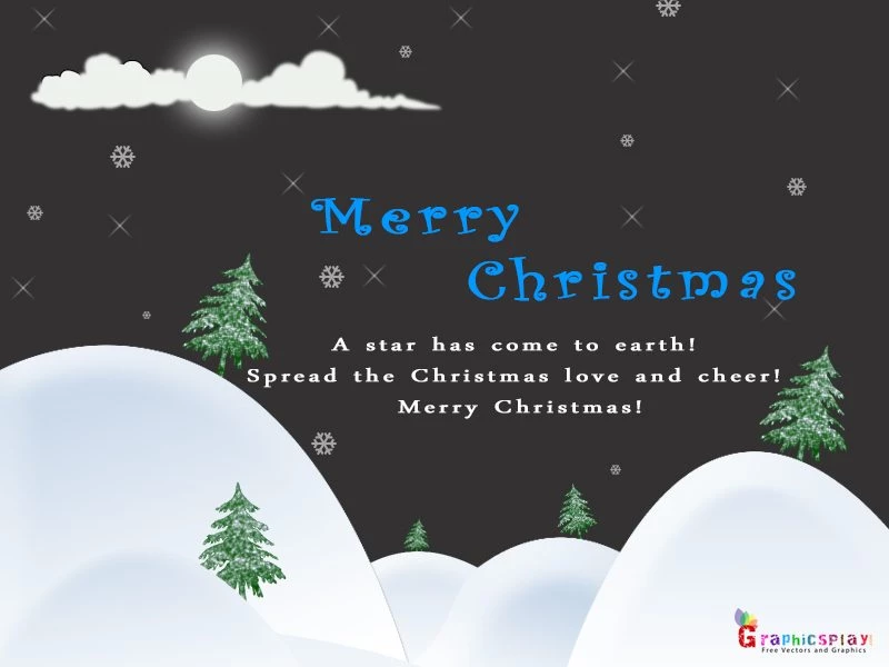 Beautiful Merry Christmas Greeting JPG and PSD 1