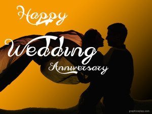 Happy Wedding Anniversary Greeting with Couple 4